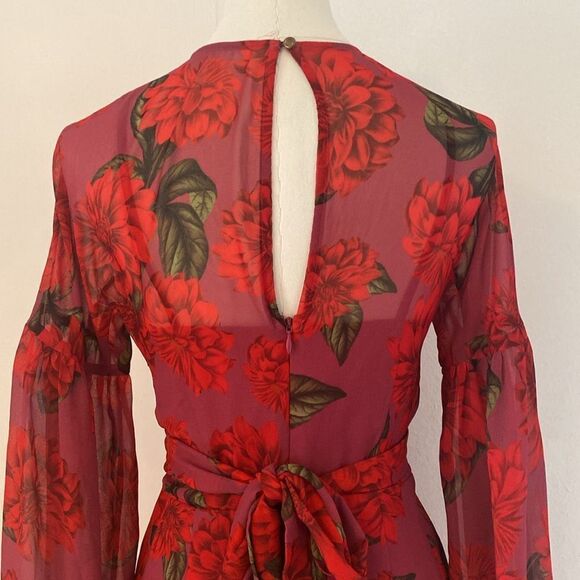 Keepsake the Label Dhalia-Red Find You Mini Dress Size Small - Picture 9 of 16